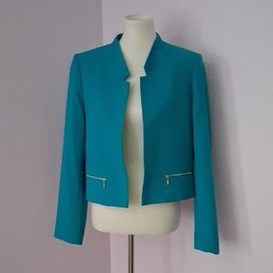 Calvin Klein Teal Open-Front Blazer Size 10